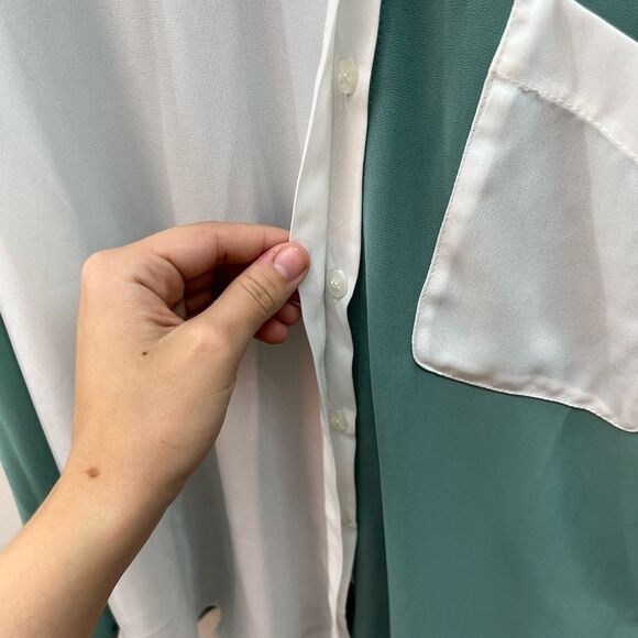 ASOS design color block button down shirt - Picture 4 of 4